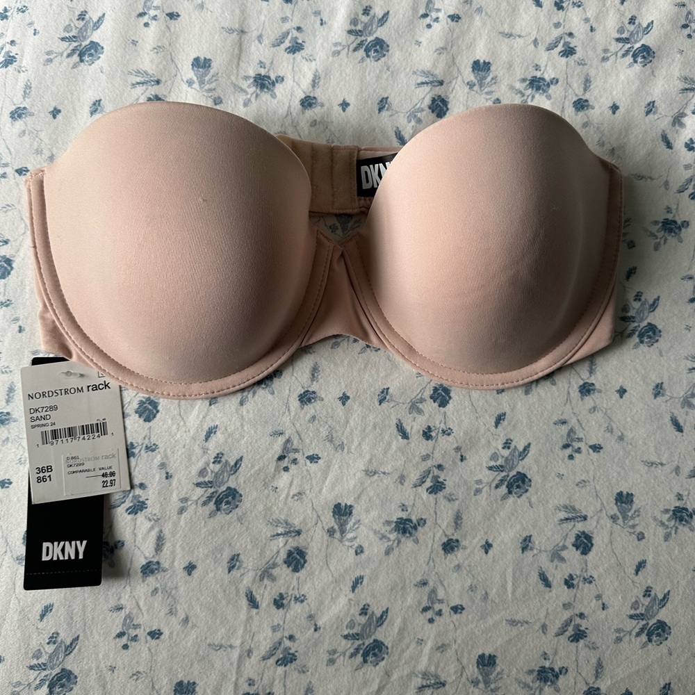 DKNY Women's Strapless Bra - Soft Beige